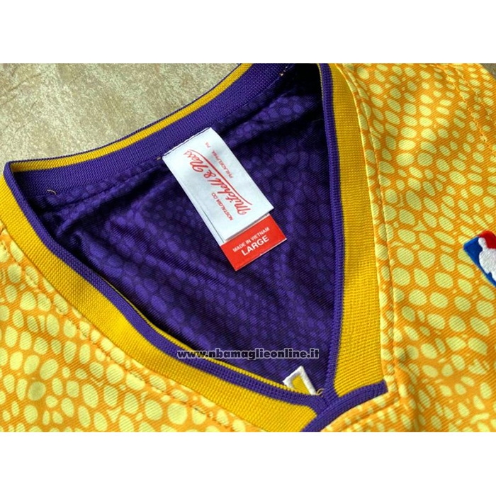 Maglia Los Angeles Lakers Kobe Bryant #8 Home Mitchell & Ness Or